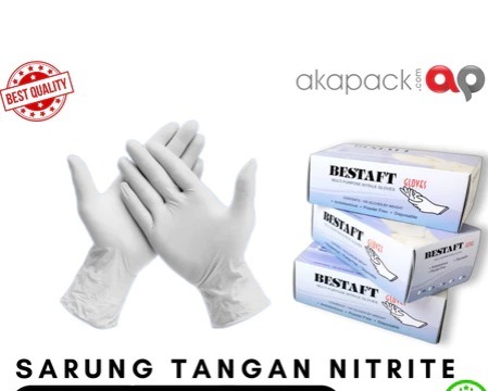 Sarung Tangan Nitrile L Putih — Aksesoris · grosir kemasan Akapack