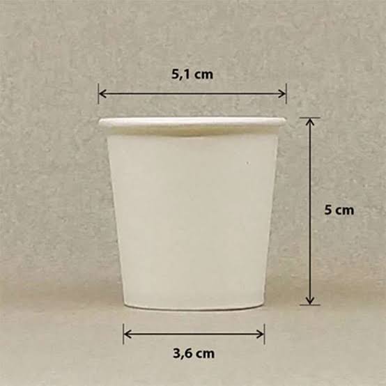Hot Cup 2,5 Oz isi 80pc Plain — Gelas Papper Cup · grosir kemasan Akapack