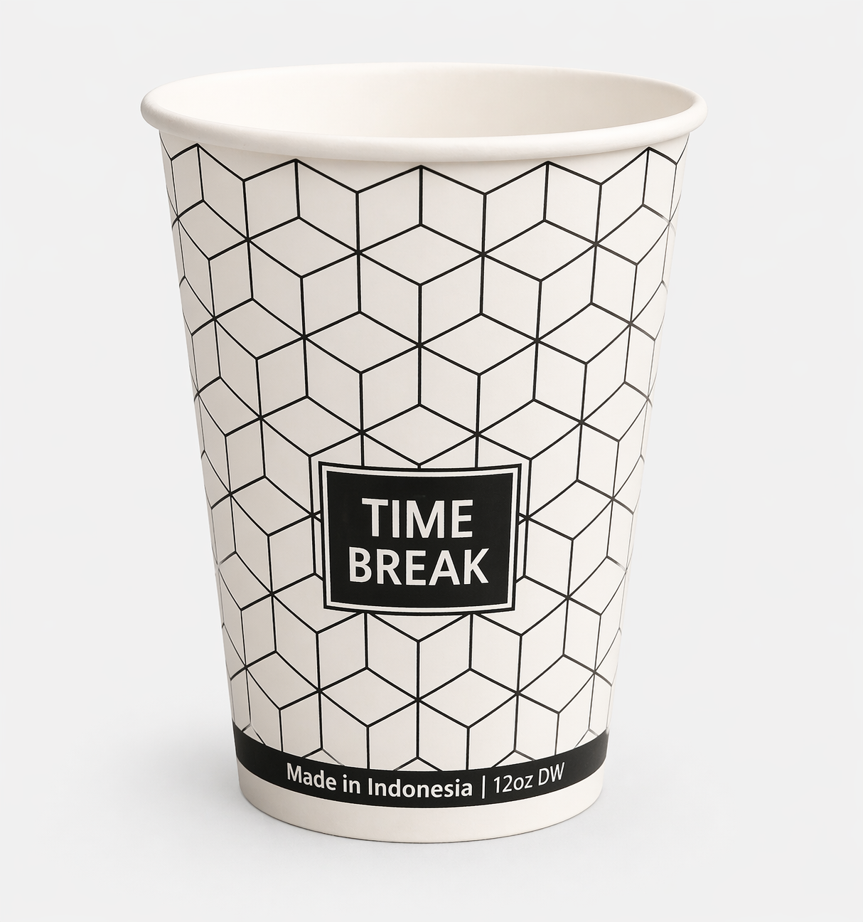 Hot Cup 12oz Time Break Double Wall — Gelas Papper Cup · grosir kemasan Akapack