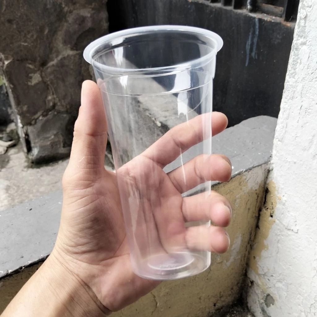 Cup Gelas Plastik 18 Oz Mandalica — Cup Gelas Plastik Pe, Pet & Induction · grosir kemasan Akapack