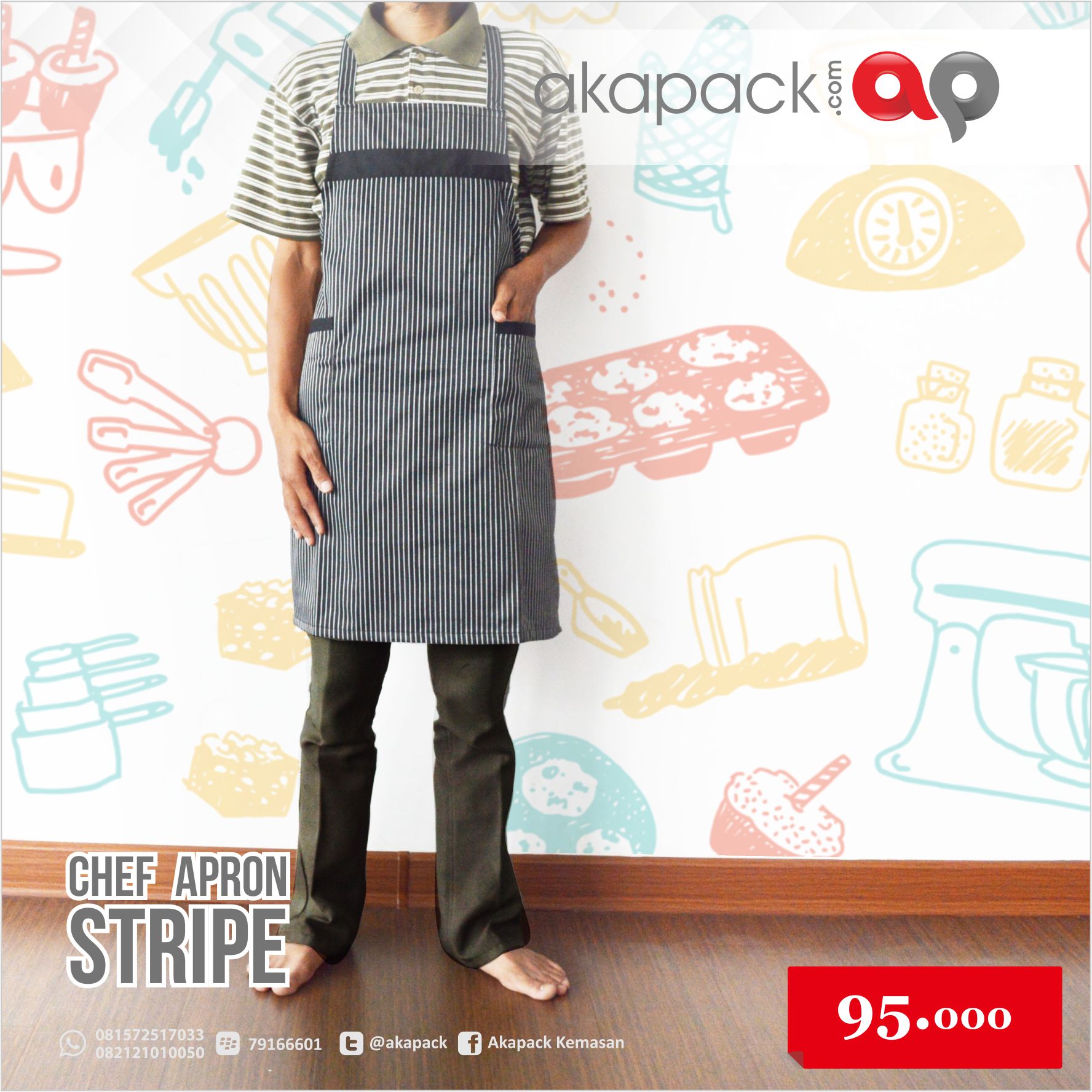 Celemek Coklat Motif — Kantong Plastik Pe, Pp, Hdpe, Kresek, & Polymailer · grosir kemasan Akapack