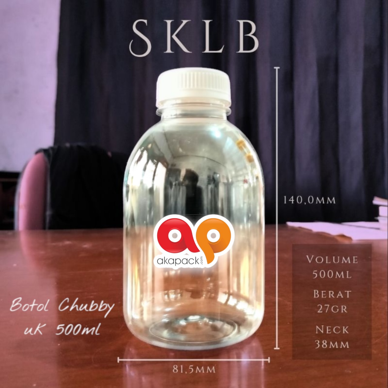 Botol Chubby 500ml — Botol, Toples / Jar & Tabung Plastik · grosir kemasan Akapack