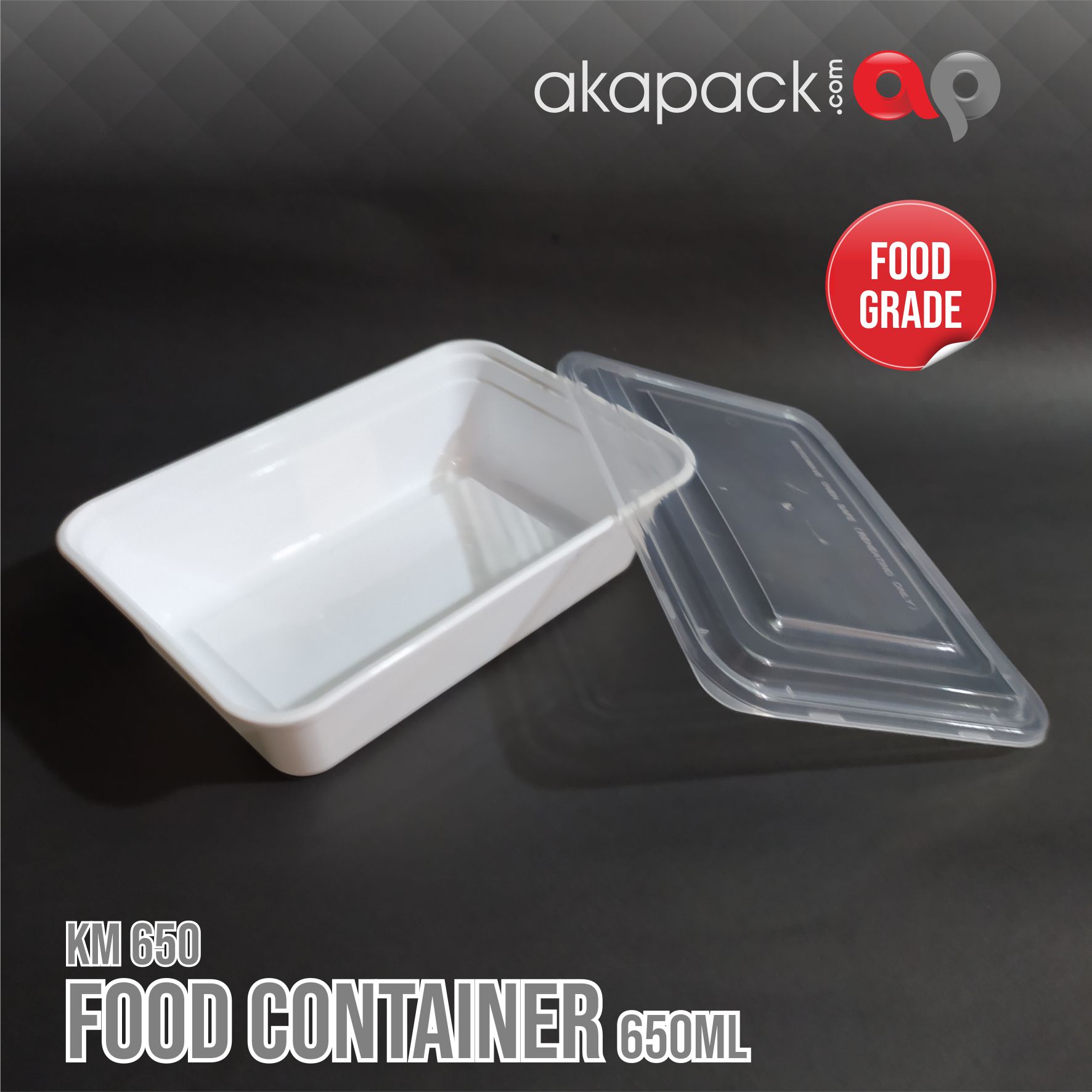 Easypack Thinwall Km-650 Transparan Isi 50Pcs — Wadah Thinwall Plastik · grosir kemasan Akapack