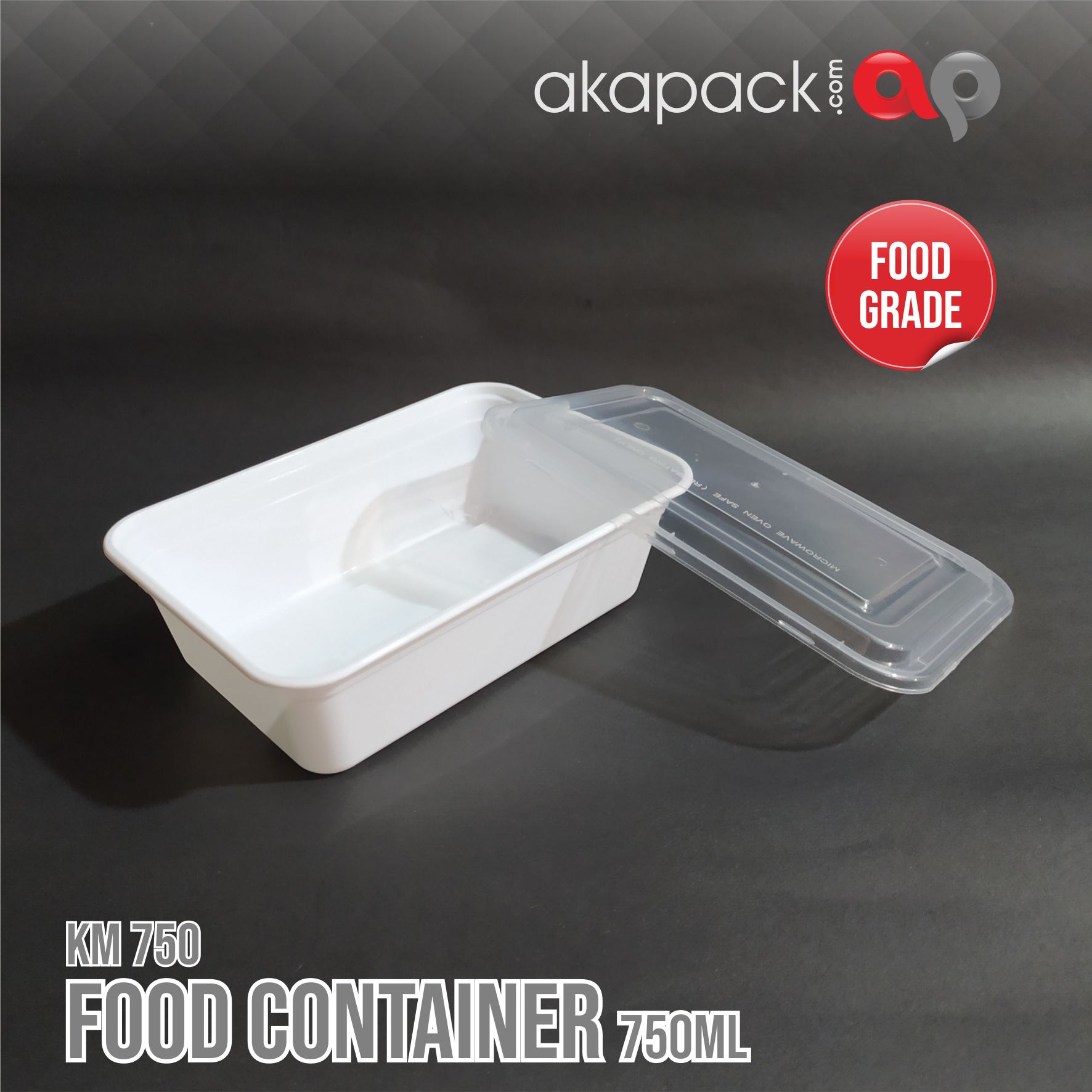 Easypack Thinwall Km-750 Putihisi 50Pcs — Wadah Thinwall Plastik · grosir kemasan Akapack