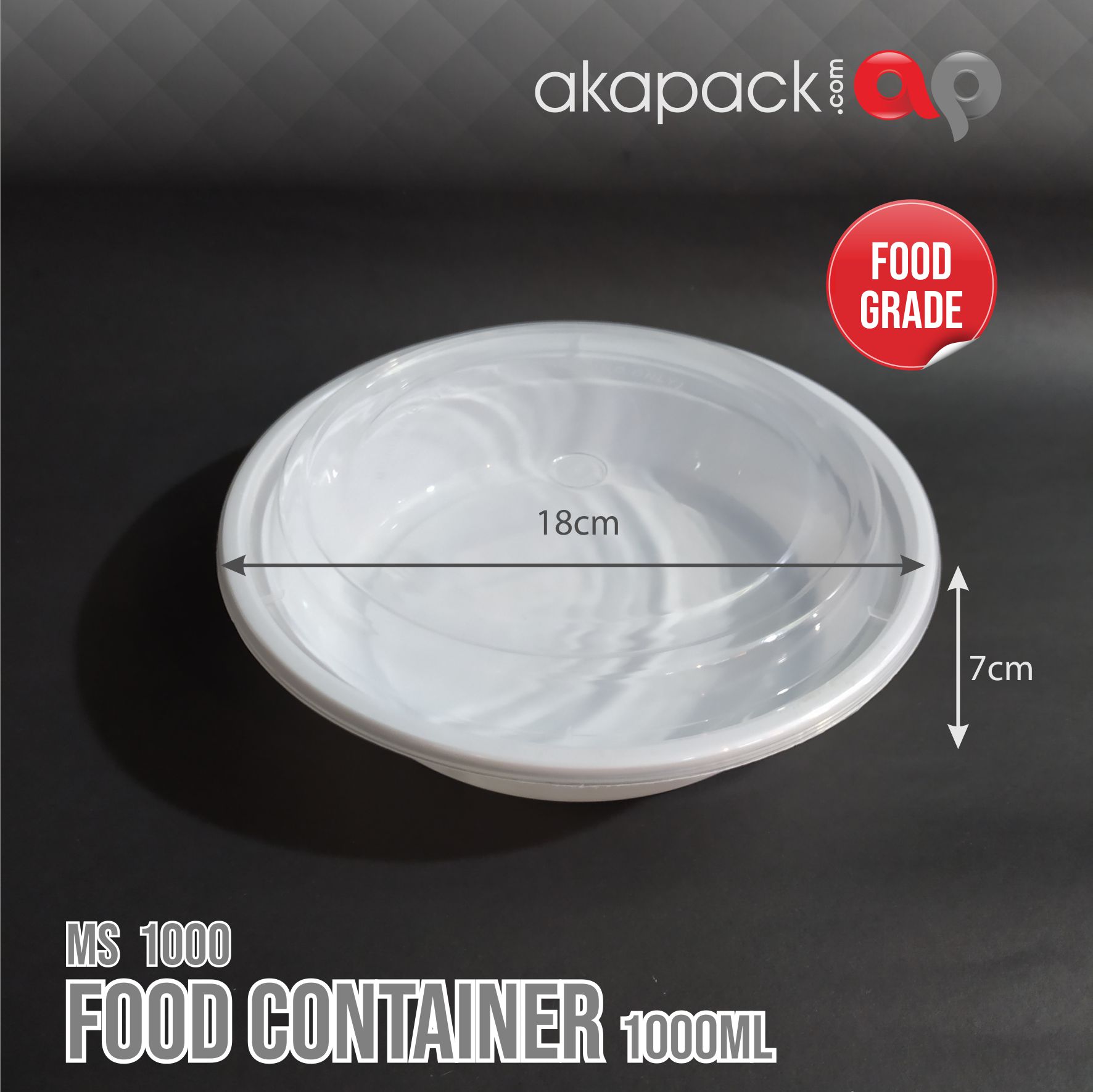 Easypack Thinwall Ms-1000 Isi 25Pcs — Wadah Thinwall Plastik · grosir kemasan Akapack