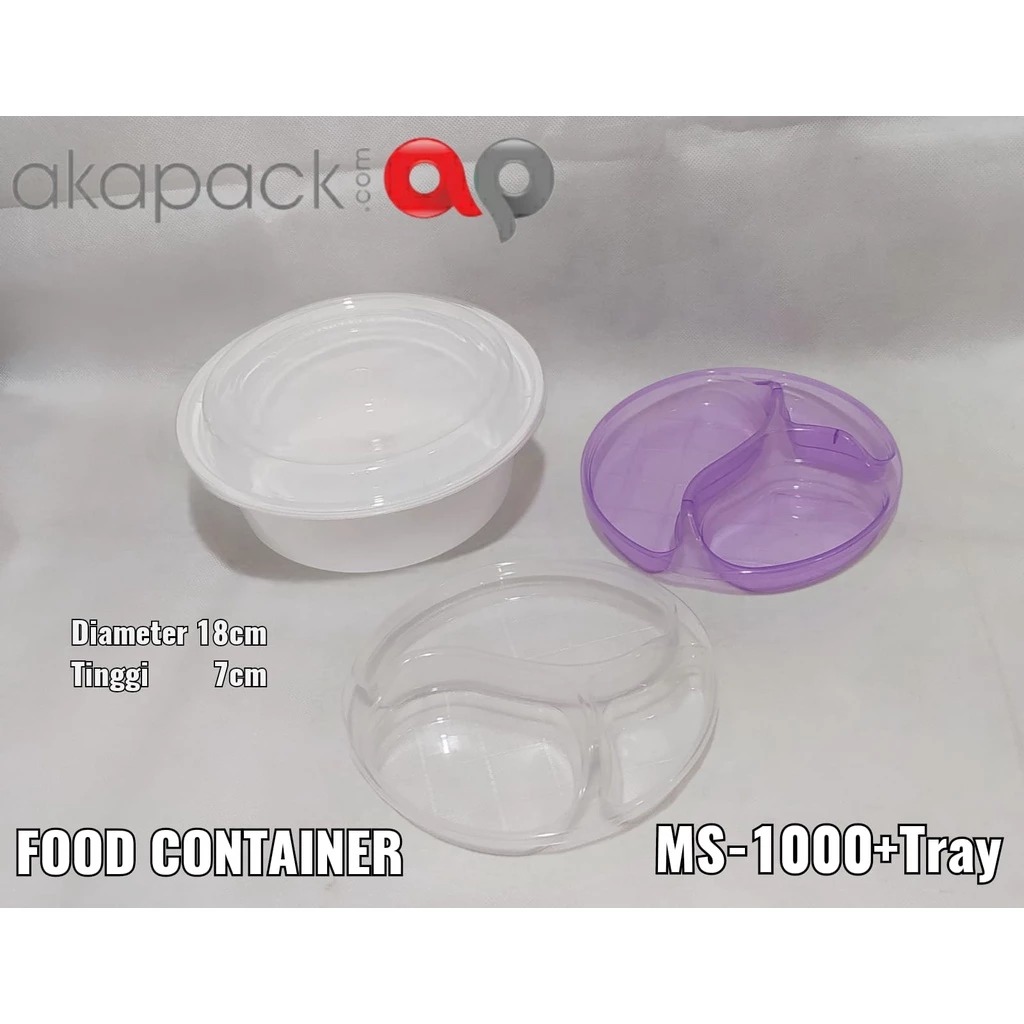 Easypack Thinwall Ms-1000+Tray Isi 25Pcs — Wadah Thinwall Plastik · grosir kemasan Akapack