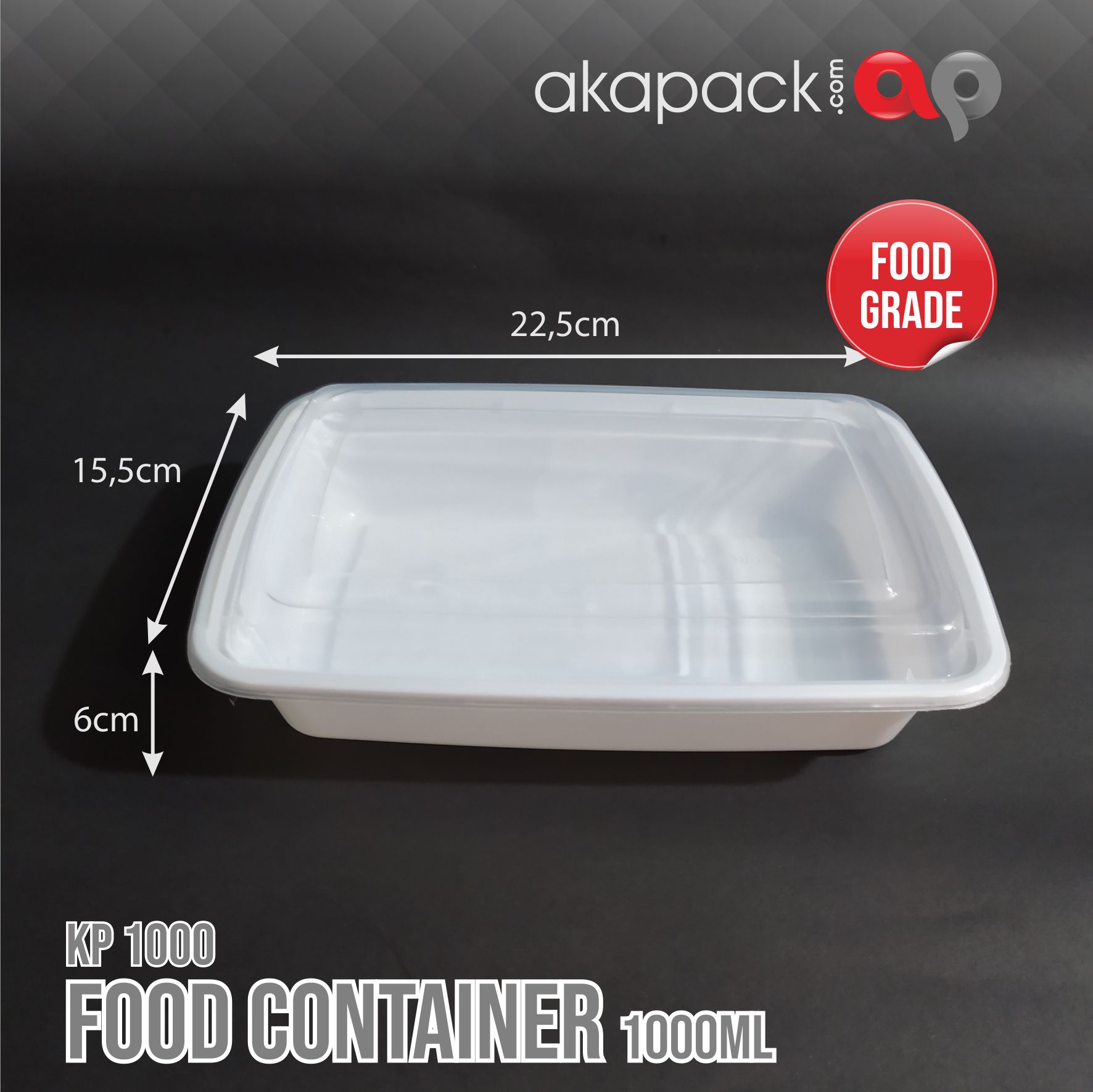Easypack Thinwall Kp-1000 Isi 50Pcs — Wadah Thinwall Plastik · grosir kemasan Akapack