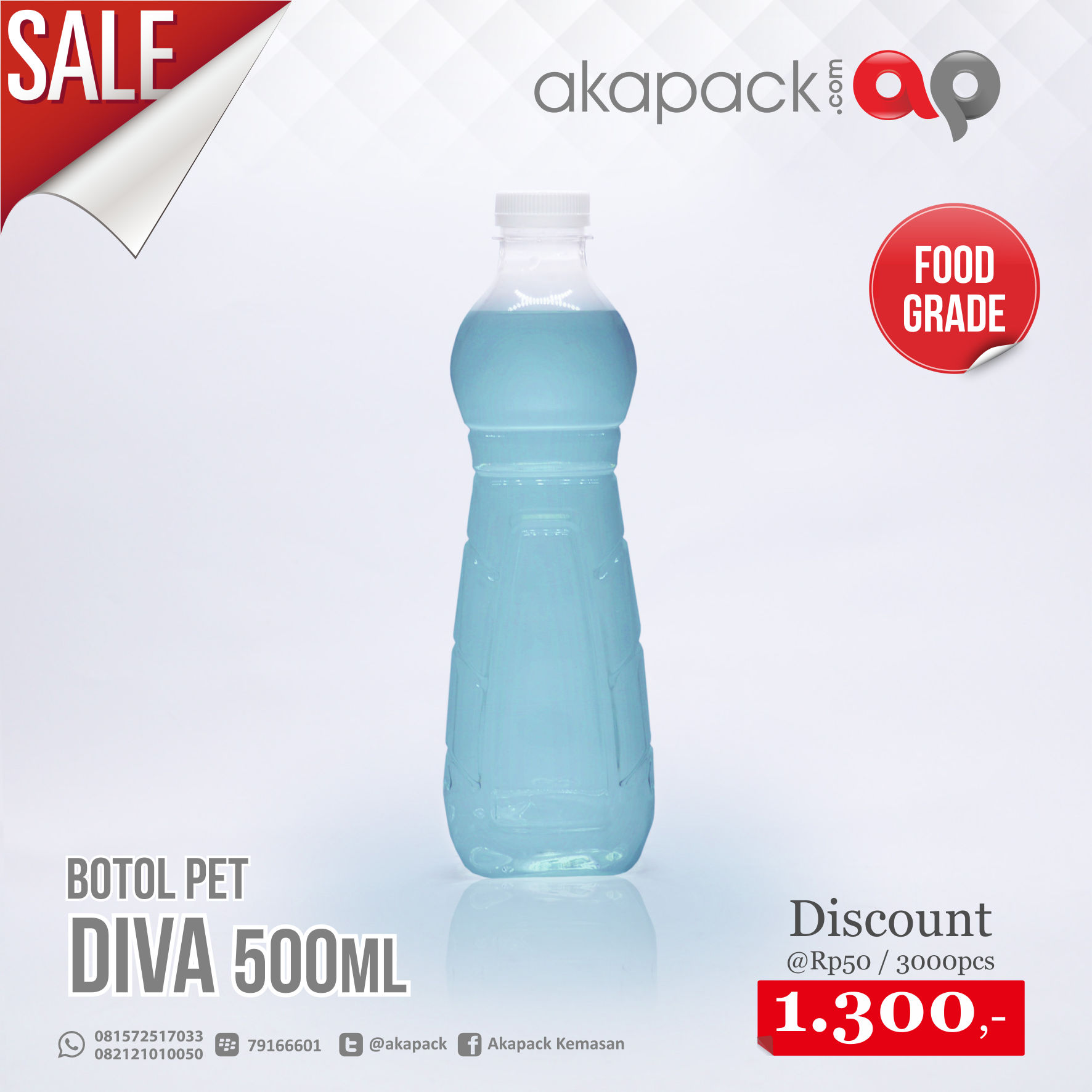 Botol Diva 500Ml — Botol, Toples / Jar & Tabung Plastik · grosir kemasan Akapack