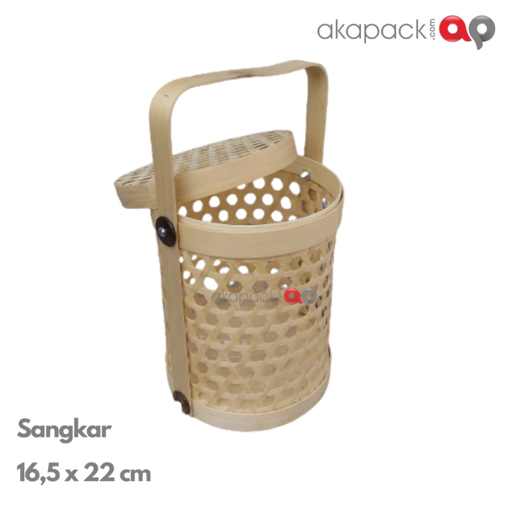 Rantang Bambu Model Sangkar — Anyaman Bambu · grosir kemasan Akapack