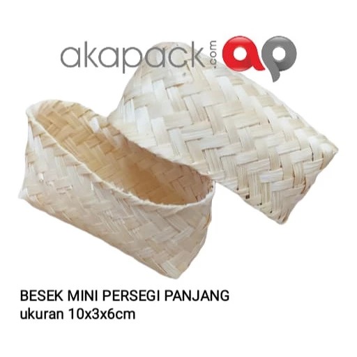 Besek Bambu Uk 10X3X6 Cm — Anyaman Bambu · grosir kemasan Akapack