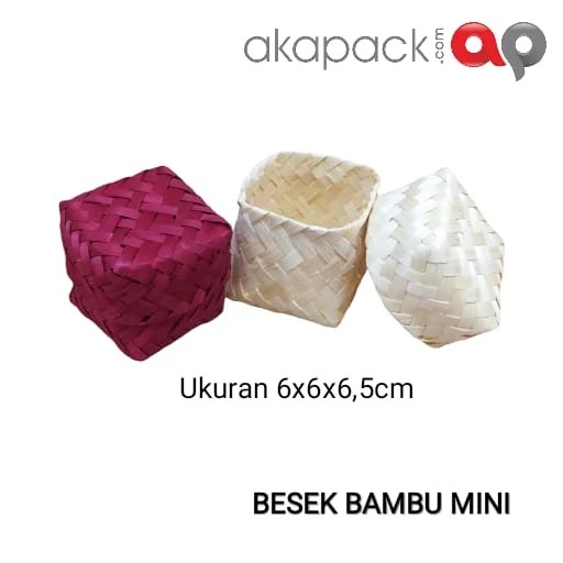 Besek Bambu Uk 6X6X6,5Cm — Anyaman Bambu · grosir kemasan Akapack
