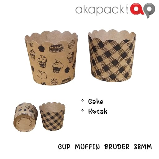 cup muffin cake bruder motif cake 38mm — Cup Cake · grosir kemasan Akapack