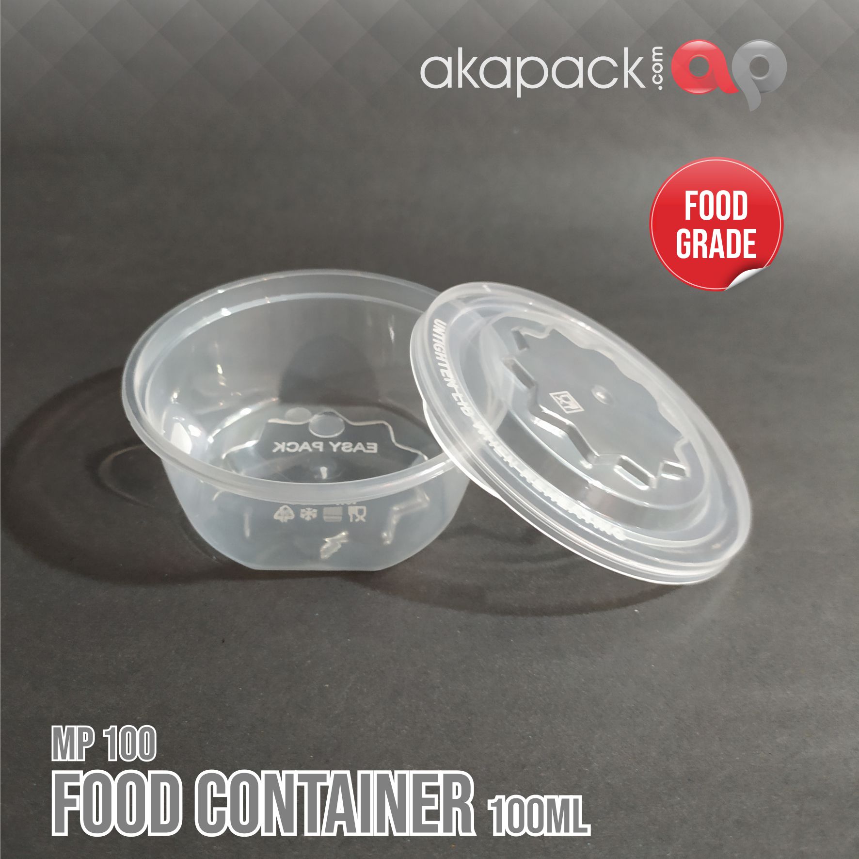 Easypack Thinwall Mp-100 Isi 25Pcs — Wadah Thinwall Plastik · grosir kemasan Akapack