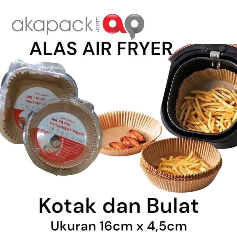Alas Air Fryes Bulat 160mm x 45mm Isi 50pcs — Kitchen Set · grosir kemasan Akapack