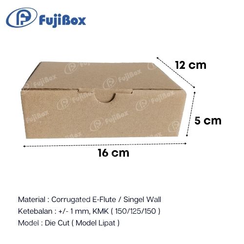 CB Fuji 12X16X5 — Kemasan Papper Box Kraft, Ivory, Corrugated · grosir kemasan Akapack
