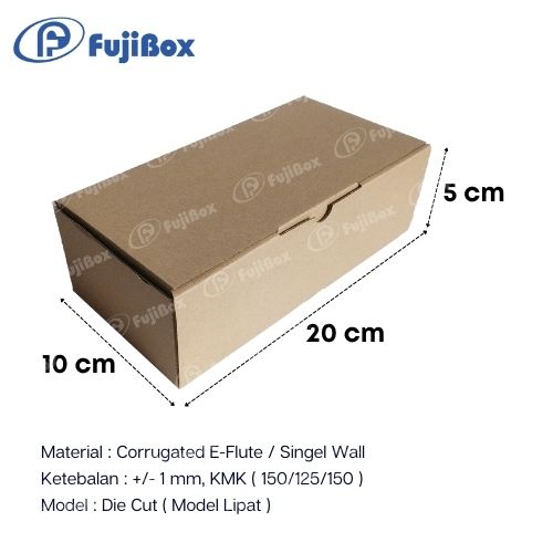 CB Fuji 10X20X5 — Kemasan Papper Box Kraft, Ivory, Corrugated · grosir kemasan Akapack