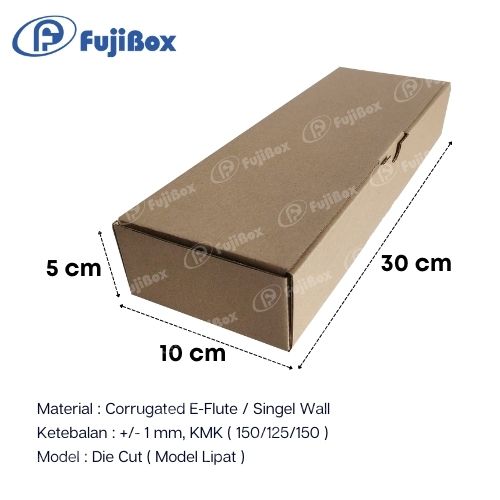 CB Fuji 10X30X5 — Kemasan Papper Box Kraft, Ivory, Corrugated · grosir kemasan Akapack