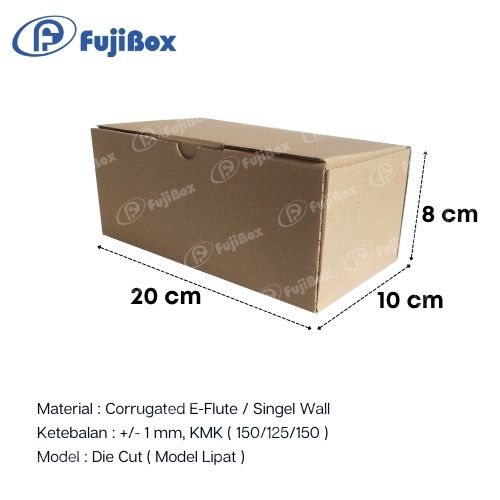 CB Fuji 10X20X8 — Kemasan Papper Box Kraft, Ivory, Corrugated · grosir kemasan Akapack