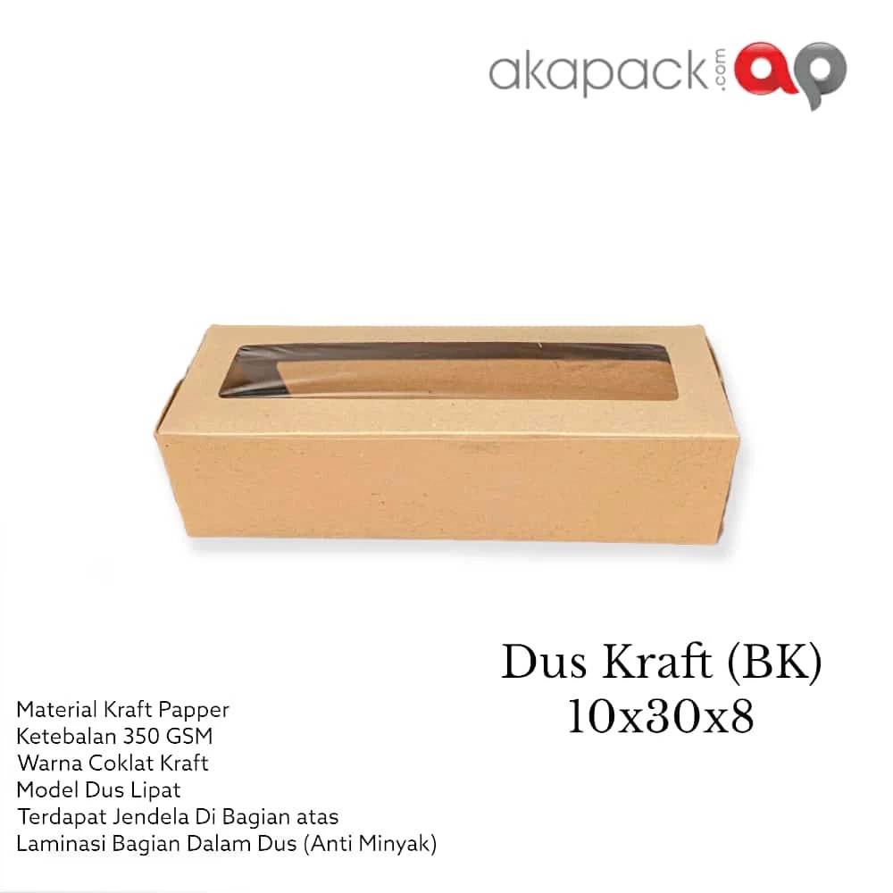 BK Window Fuji 10X30X8 — Kemasan Papper Box Kraft, Ivory, Corrugated · grosir kemasan Akapack
