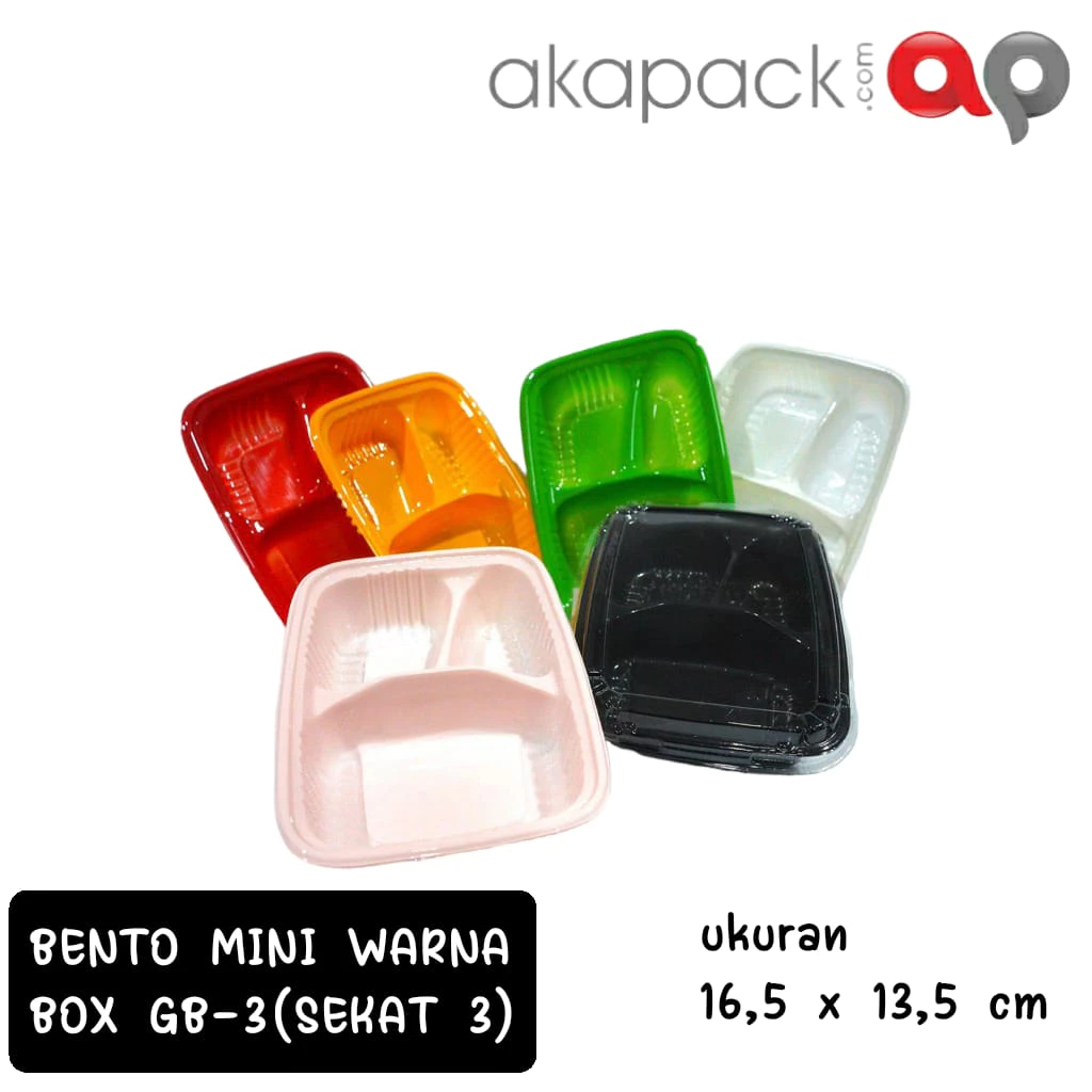 Mika Bento Mini (7 Pilihan Warna) GP — Bento Kotak Makan · grosir kemasan Akapack