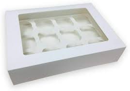 Box Cupcake Fuji Lubang 12 Isi 10 — Kemasan Papper Box Kraft, Ivory, Corrugated · grosir kemasan Akapack