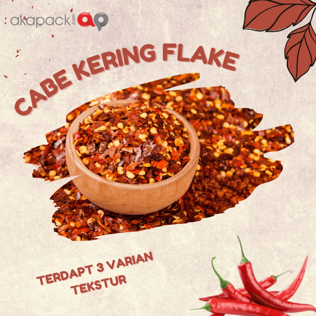 Cabe Kering Flake C 500gr — Aneka Bumbu Tabur/seasoning For Snack · grosir kemasan Akapack