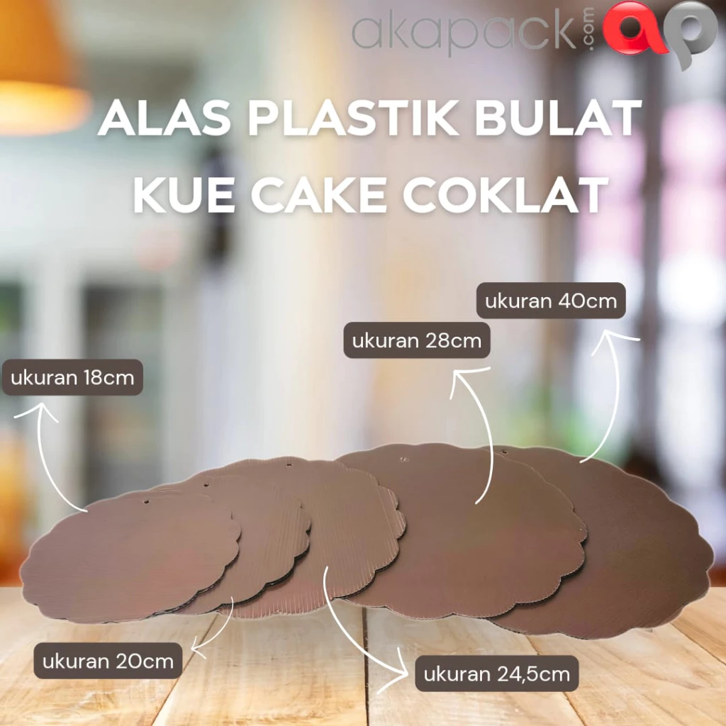 Alas Bulat Infraboard Kue Coklat 28Cm — Aneka Tray Plastik, Puding, Cake, Telur, & Mochi · grosir kemasan Akapack
