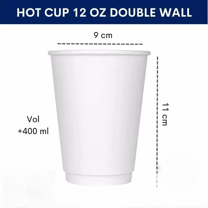 Hot Cup 12 oz Double wall — Gelas Papper Cup · grosir kemasan Akapack