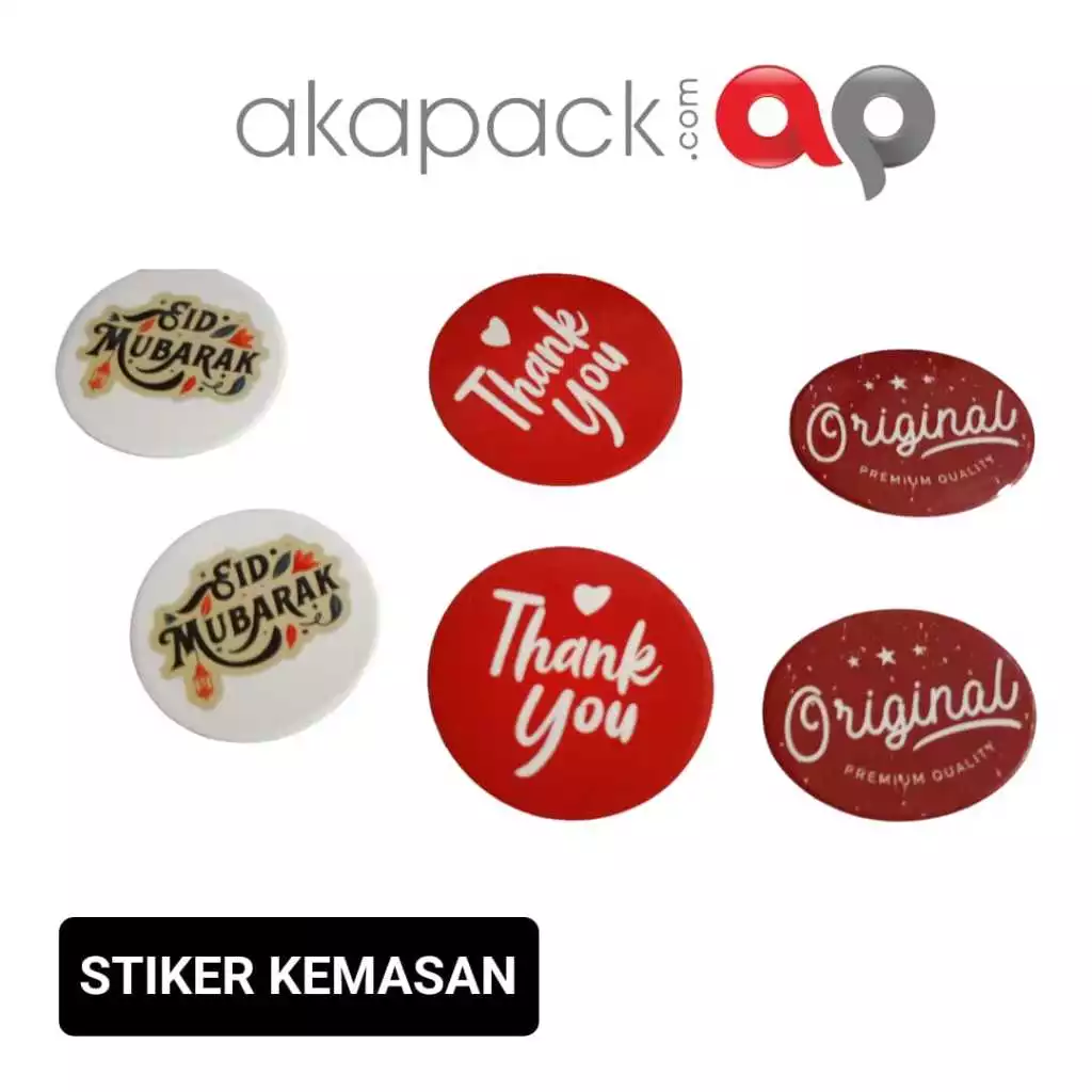 Stiker Thank You isi 100pcs — Aksesoris · grosir kemasan Akapack