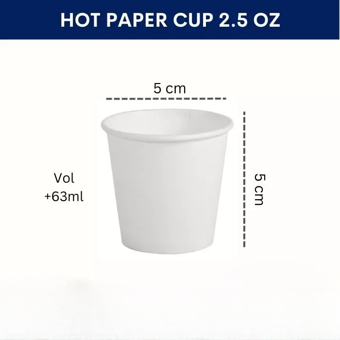 Hot Cup 2.5 Oz Single Wall — Gelas Papper Cup · grosir kemasan Akapack