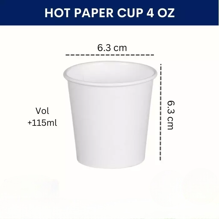 Hot Cup 4 Oz Single Wall — Gelas Papper Cup · grosir kemasan Akapack