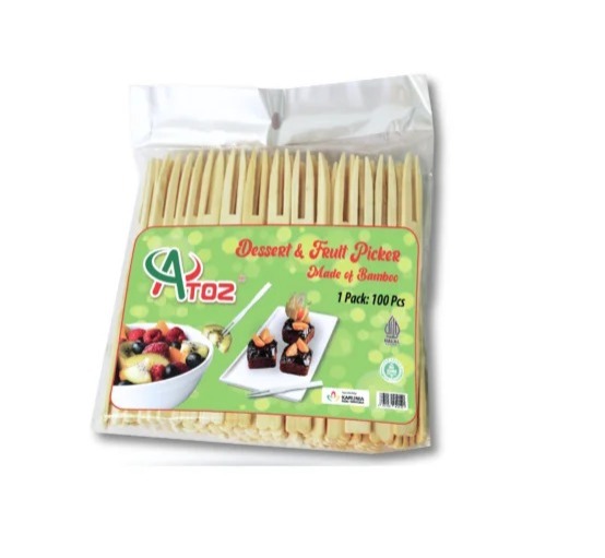 Garpu Buah ATOZ — Aneka Sendok, Garpu,sedotan, Sumpit, & Pisau Plastik · grosir kemasan Akapack