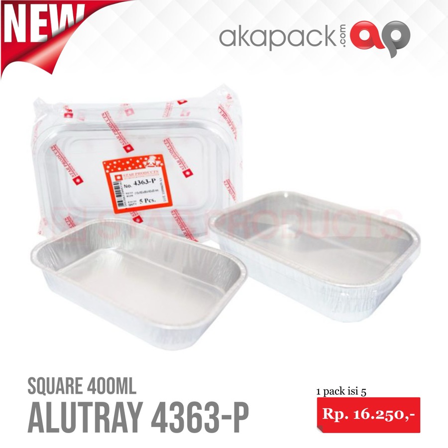 Alu Star 4363P Isi 5Pcs — Cup Alu Foil / Tahan Panas · grosir kemasan Akapack