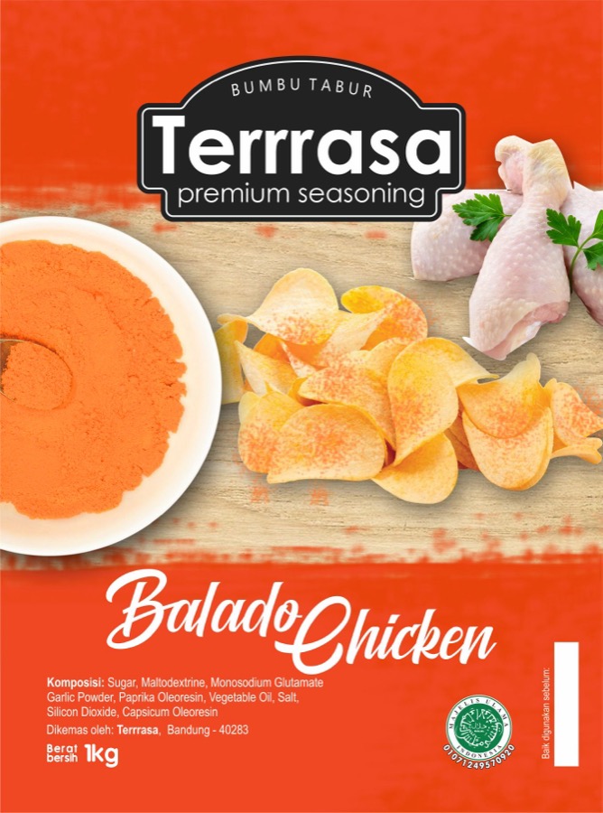 Bumbu Tabur Balado Chiken — Aneka Bumbu Tabur/seasoning For Snack · grosir kemasan Akapack