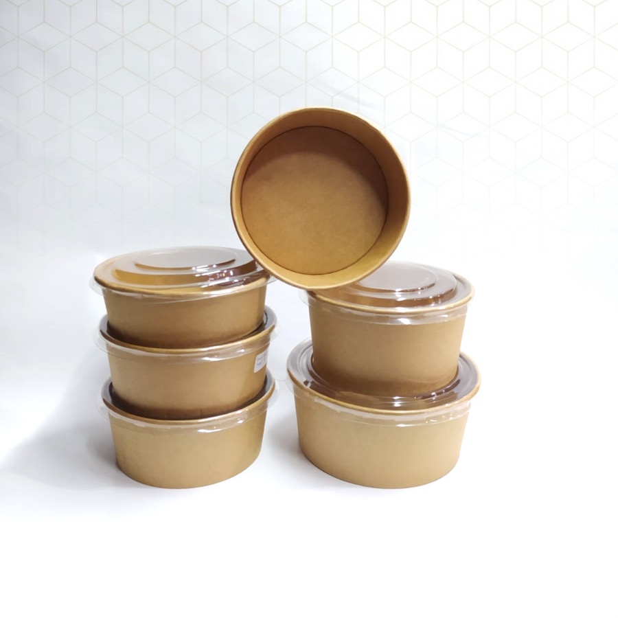 Bowl  Kraft 610 Ml — Gelas Papper Cup · grosir kemasan Akapack