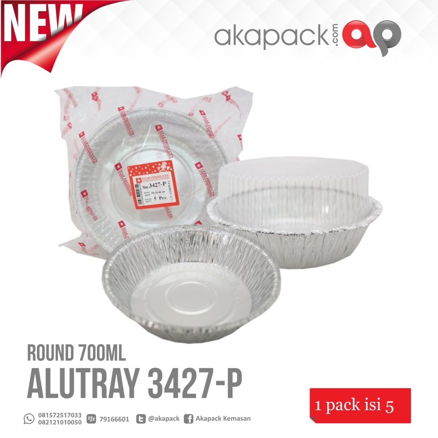 Alu Star Tanpa Tutup 3427 — Cup Alu Foil / Tahan Panas · grosir kemasan Akapack