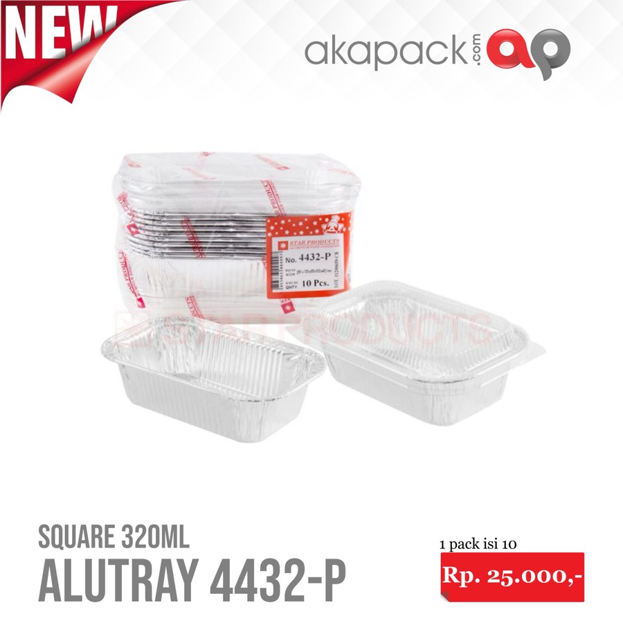 Alu Star 4432P Isi 10Pcs — Cup Alu Foil / Tahan Panas · grosir kemasan Akapack