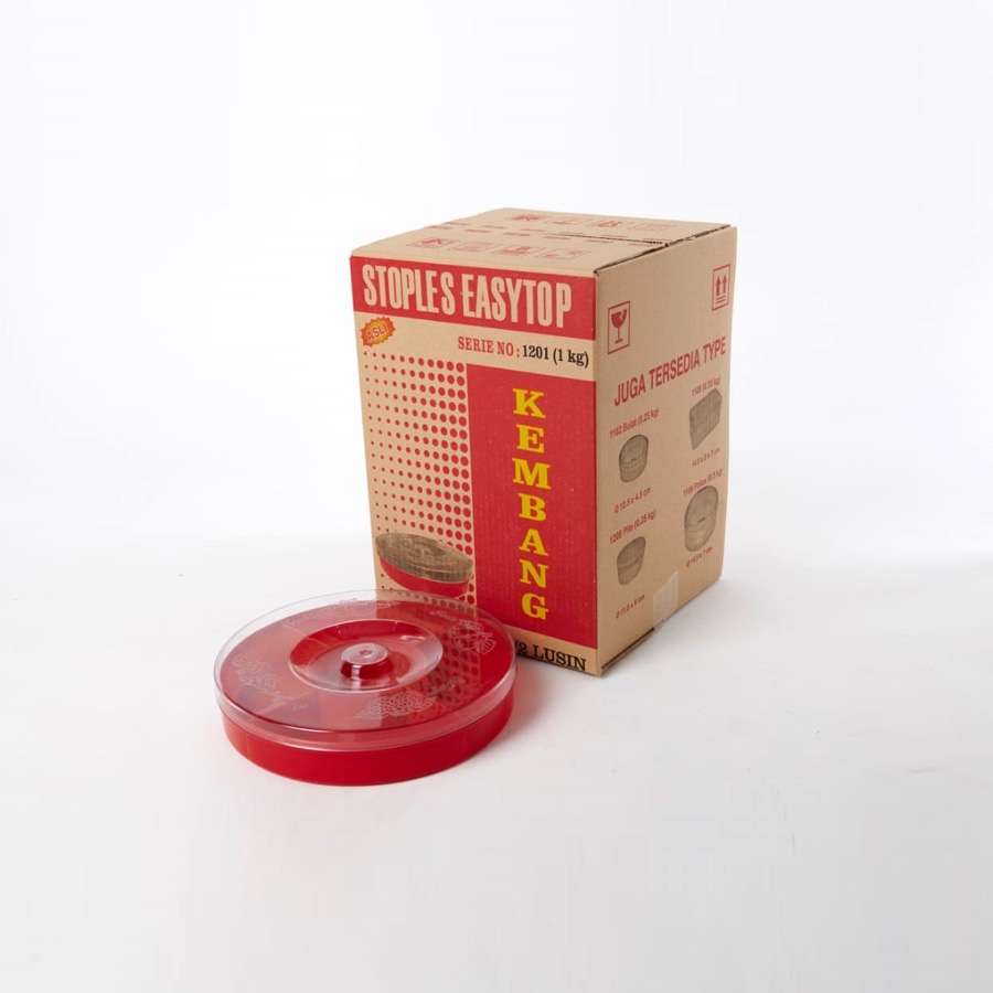 Easytop 1201 Candy Kembang 1000Gr Isi 12Pcs — Toples Kue Kering / Cookies · grosir kemasan Akapack