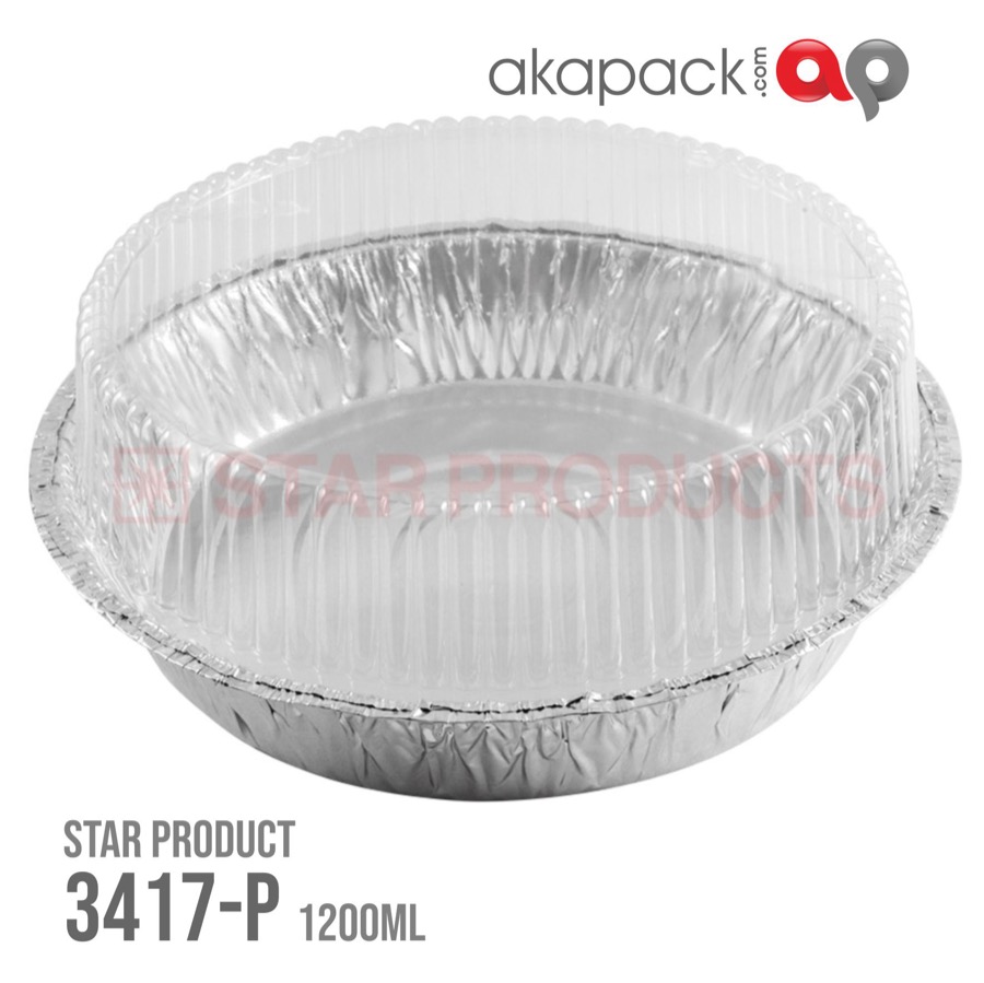 Alu Star 3417P Isi 5Pcs — Cup Alu Foil / Tahan Panas · grosir kemasan Akapack
