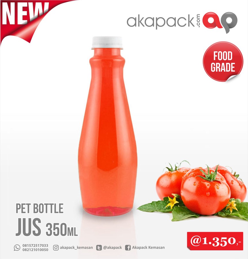 Botol Jus 350Ml — Botol, Toples / Jar & Tabung Plastik · grosir kemasan Akapack