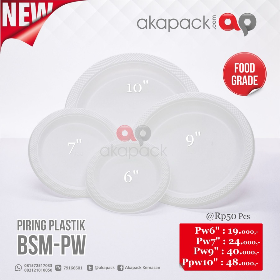 BK Piring Saji — Aneka Tray Plastik, Puding, Cake, Telur, & Mochi · grosir kemasan Akapack