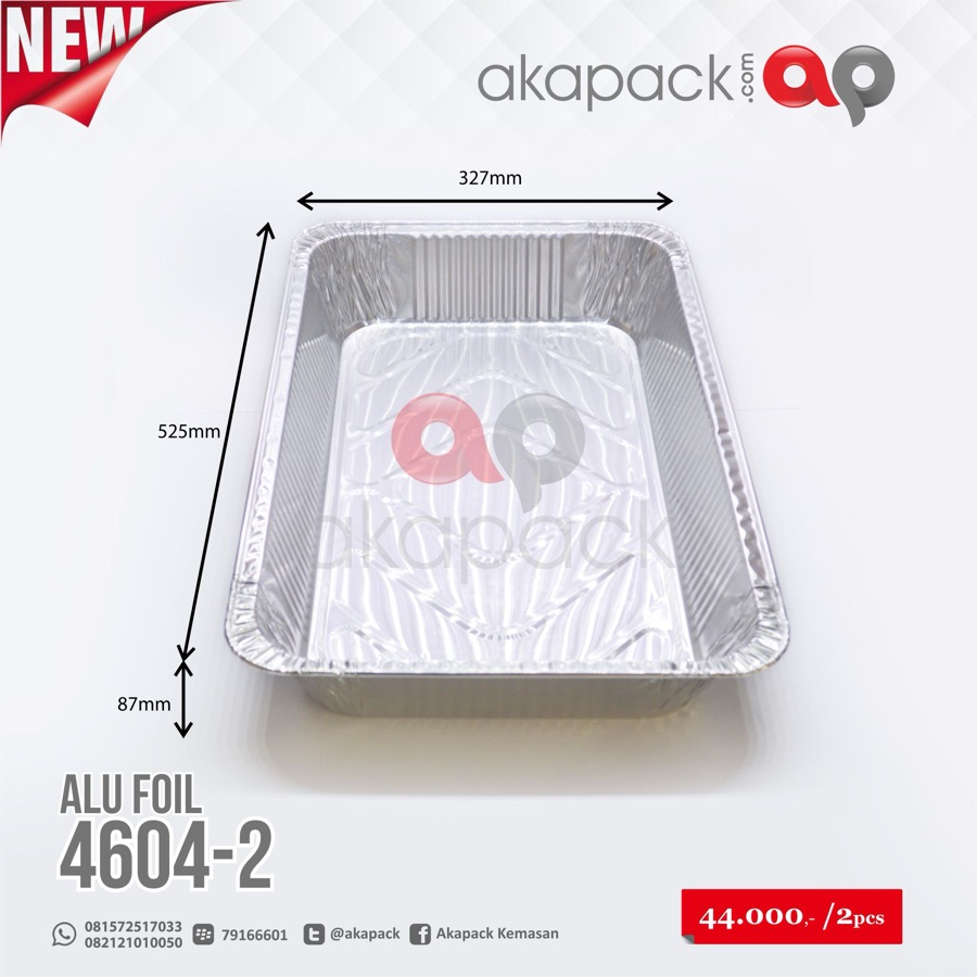 Alu Star 4604-P Isi 2 pcs — Cup Alu Foil / Tahan Panas · grosir kemasan Akapack