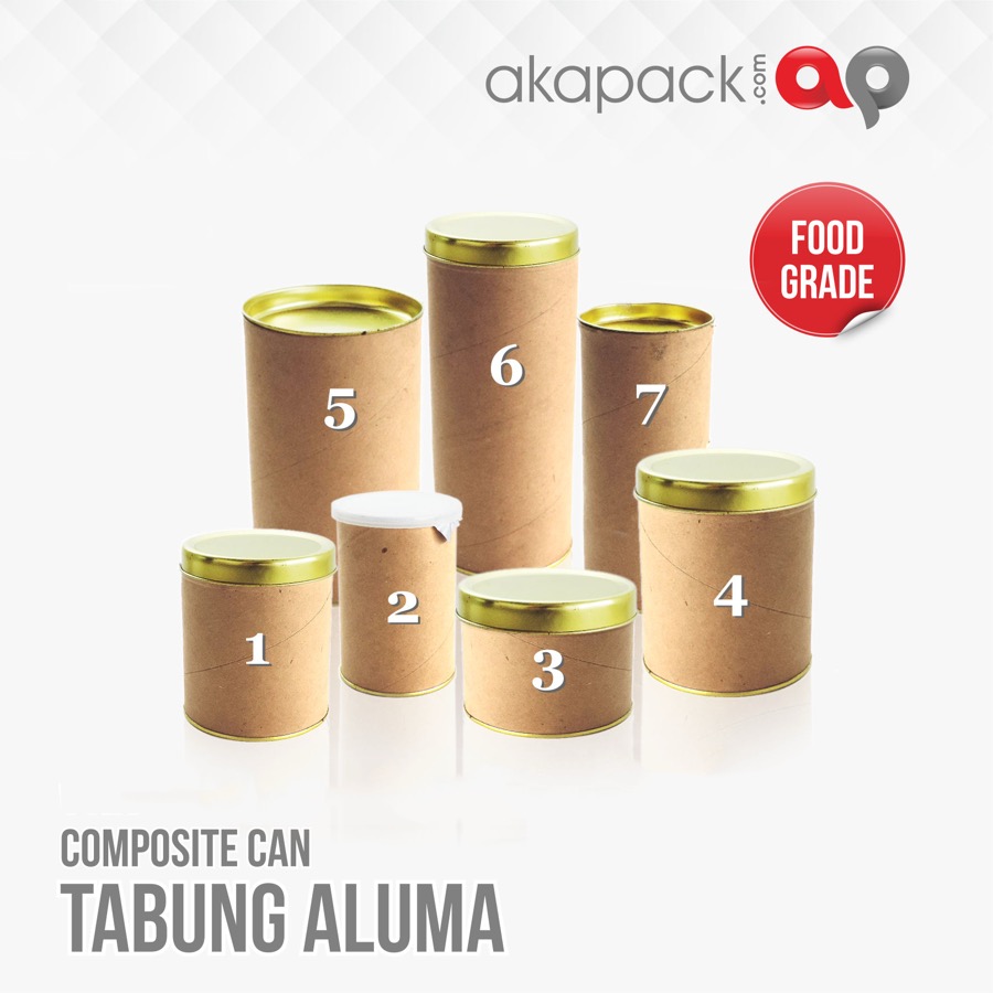 Tabung Aluma  9,9X7Cm Tutup Ke Luar — Tabung Aluma / Composite · grosir kemasan Akapack