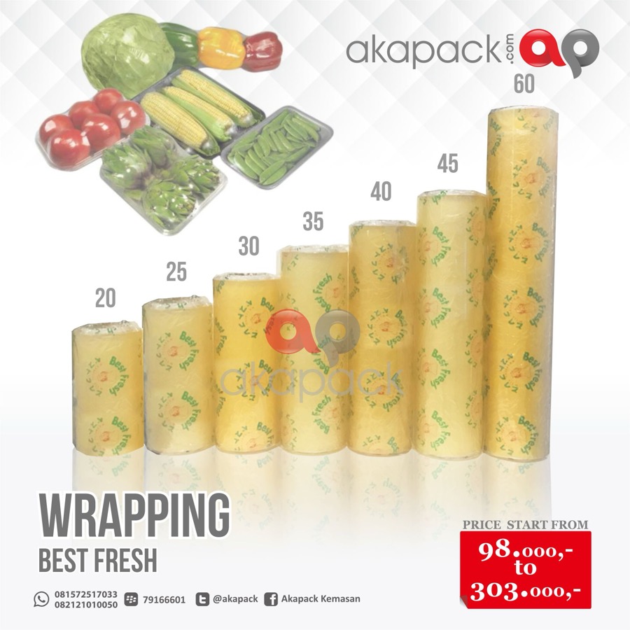 Best Fresh Wrap (5 Cm X 200 Mtr) — Kemasan Roll Bubble Wrap, Foam Nett, Wrapping & Lakban · grosir kemasan Akapack